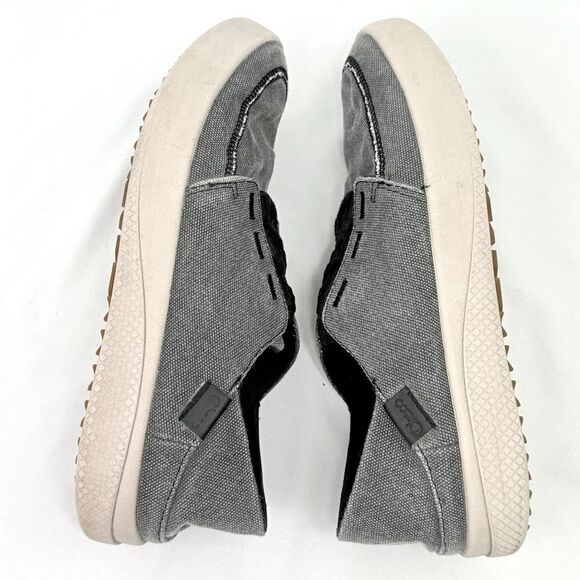 Chaco Ojai 3Eye Black Gray Slip On Canvas Fold Heel Deck Loafer - Picture 6 of 14